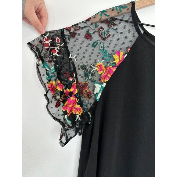 Umgee Dress Women Small Midi Floral Ruffled Sleeve - Picture 2 of 8